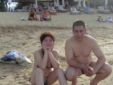 С женой на вьетнамском пляже