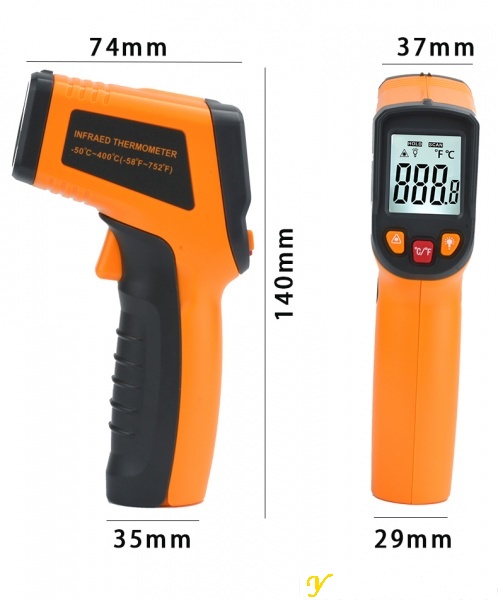 Лазерный цифровой термометр (пирометр) MESTEK MT-380.